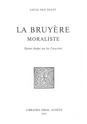 Téléchargez le livre :  La Bruyère moraliste