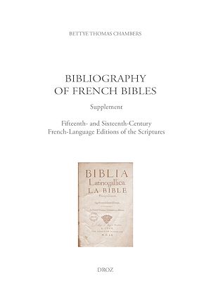 Téléchargez le livre :  Bibliography of French Bibles. Supplement