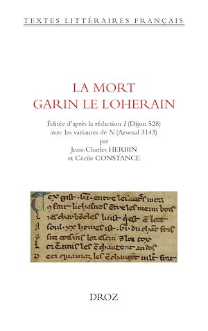 Téléchargez le livre :  La Mort Garin le Loherain