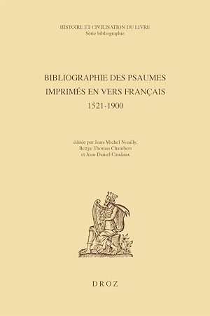 Téléchargez le livre :  Bibliographie des Psaumes imprimés en vers français