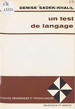Télécharger le livre :  Un test de langage