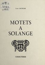 Télécharger le livre :  Motets à Solange