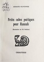 Télécharger le livre :  Petits cubes poétiques pour Hannah