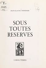 Télécharger le livre :  Sous toutes réserves