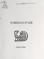 Télécharger le livre :  Paroles d'air