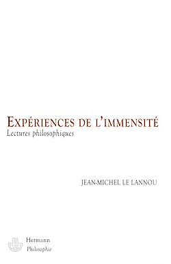 Télécharger le livre :  Expériences de l'immensité