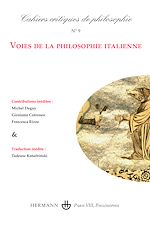 Télécharger le livre :  Cahiers critiques de Philosophie n°9 : Voies de la philosophie italienne
