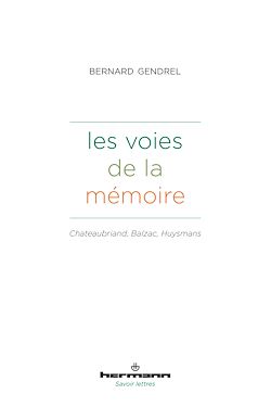 Télécharger le livre :  Les voies de la mémoire