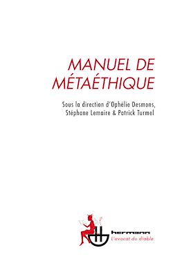 Télécharger le livre :  Manuel de métaéthique