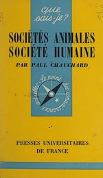 Download this eBook Sociétés animales, société humaine