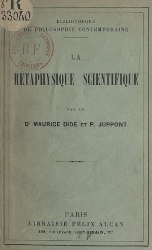 Téléchargez le livre :  La métaphysique scientifique