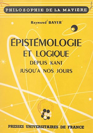 Téléchargez le livre :  Épistémologie et logique