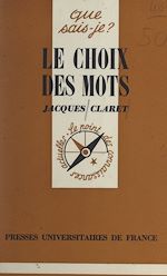 Download this eBook Le choix des mots