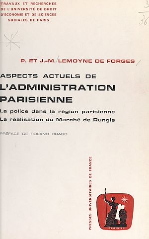 Téléchargez le livre :  Aspects actuels de l'administration parisienne