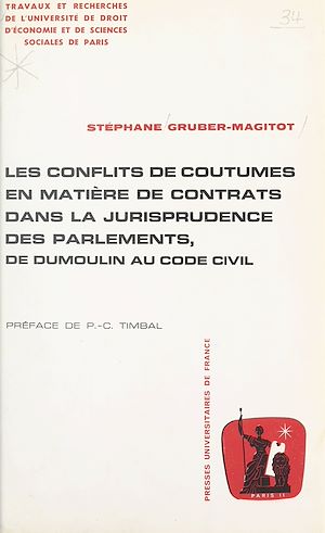 Download the eBook: Les conflits de coutumes en matière de contrats dans la jurisprudence des parlements, de Dumoulin au code civil