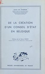 Download this eBook De la création d'un Conseil d'État en Belgique