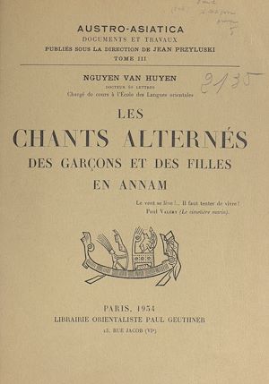 Download the eBook: Les chants alternés des garçons et des filles en Annam