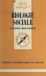 Download this eBook Biologie sociale