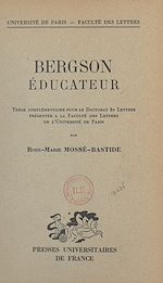 Télécharger le livre :  Bergson éducateur