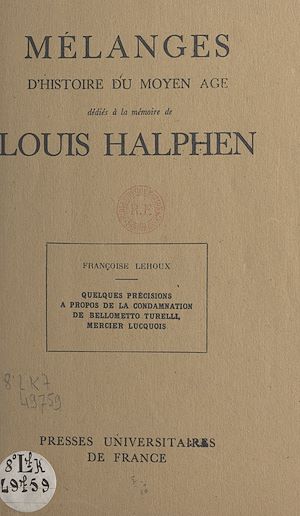 Download the eBook: Quelques précisions à propos de la condamnation de Bellometto Turelli, mercier lucquois