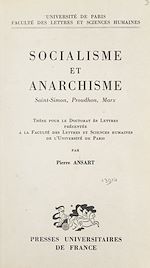 Télécharger le livre :  Socialisme et anarchisme : Saint-Simon, Proudhon, Marx