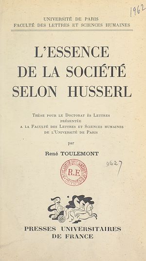 Download the eBook: L'essence de la société selon Husserl