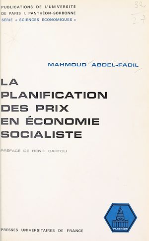 Téléchargez le livre :  La planification des prix en économie socialiste