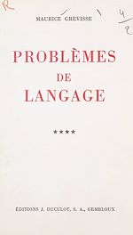 Télécharger le livre :  Problèmes de langage (4)