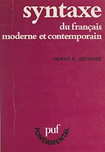 Télécharger le livre :  Syntaxe du français moderne et contemporain
