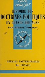 Download this eBook Histoire des doctrines politiques en Grande-Bretagne