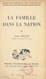 Télécharger le livre :  La famille dans la nation