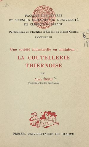 Download the eBook: Une société industrielle en mutation : la coutellerie thiernoise