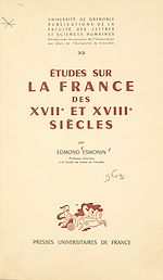 Download this eBook Études sur la France des XVIIe et XVIIIe siècles