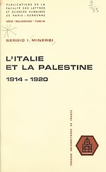 Télécharger le livre :  L'Italie et la Palestine, 1914-1920