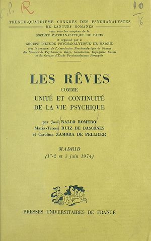 Download the eBook: Les rêves comme unité et continuité de la vie psychique