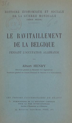 Download the eBook: Le ravitaillement de la Belgique pendant l'occupation allemande