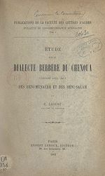 Download this eBook Étude sur le dialecte berbère de Chenoua comparé avec ceux des Beni-Menacer et des Beni-Salah