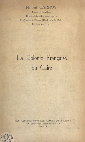 Download the eBook: La colonie française du Caire