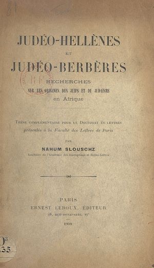 Download the eBook: Judéo-Hellènes et Judéo-Berbères