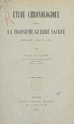Télécharger le livre :  Étude chronologique sur la troisième guerre sacrée