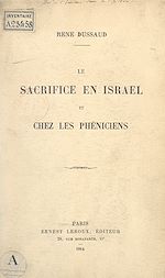 Télécharger le livre :  Le sacrifice en Israël et chez les Phéniciens