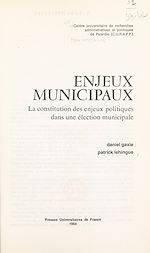 Télécharger le livre :  Enjeux municipaux