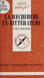 Télécharger le livre :  La recherche en littérature
