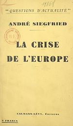 Download this eBook La crise de l'Europe