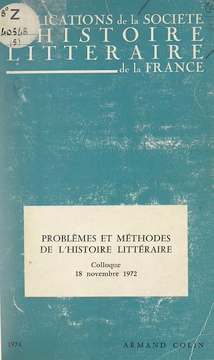 Téléchargez le livre :  Problèmes et méthodes de l'histoire littéraire