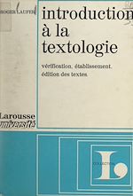Download this eBook Introduction à la textologie
