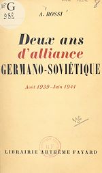 Download this eBook Deux ans d'alliance germano-soviétique