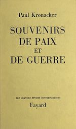 Download this eBook Souvenirs de paix et de guerre