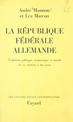 Download this eBook La République Fédérale allemande