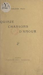 Download this eBook Quinze chansons d'amour